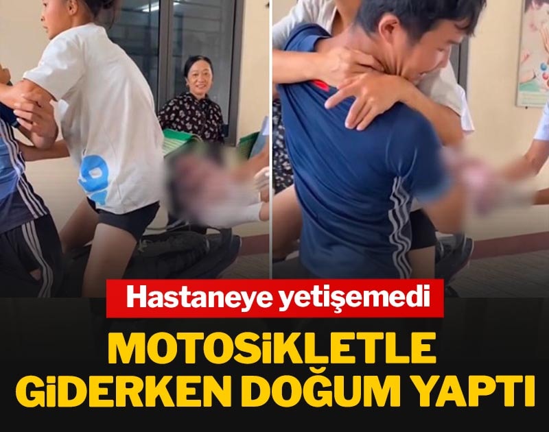 Hamile kadın hastaneye yetişemedi, motosiklet üzerinde doğum yaptı