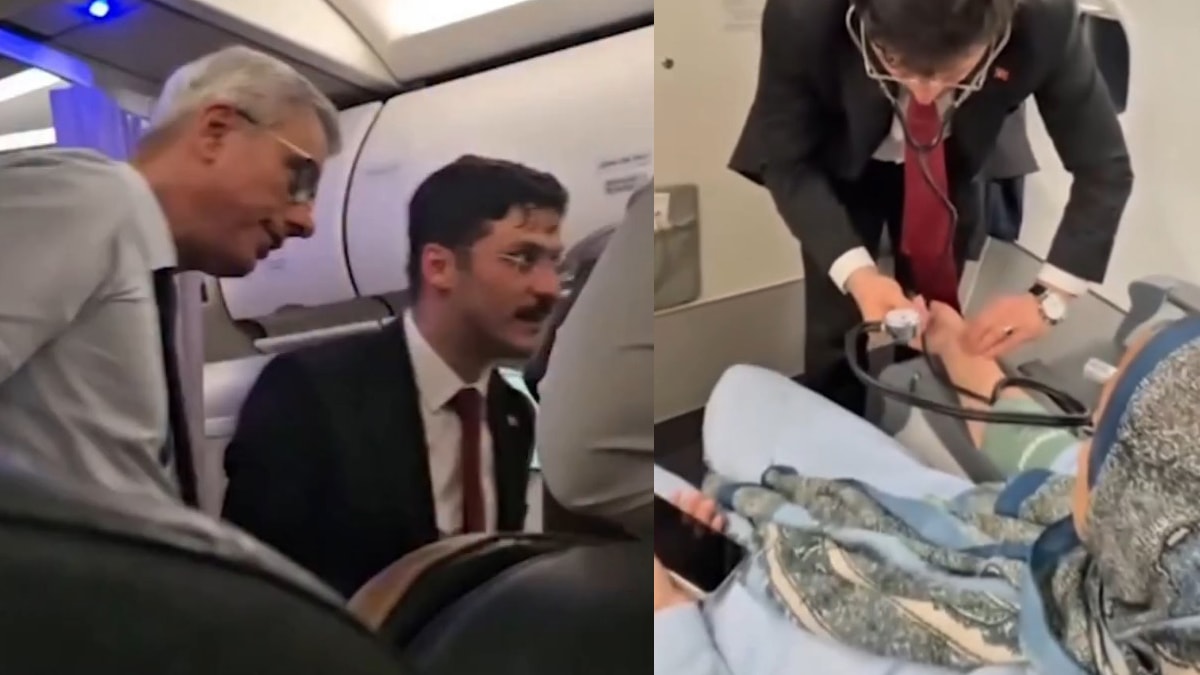 Uçakta rahatsızlanan yolcuya Bakan Memişoğlu müdahale etti