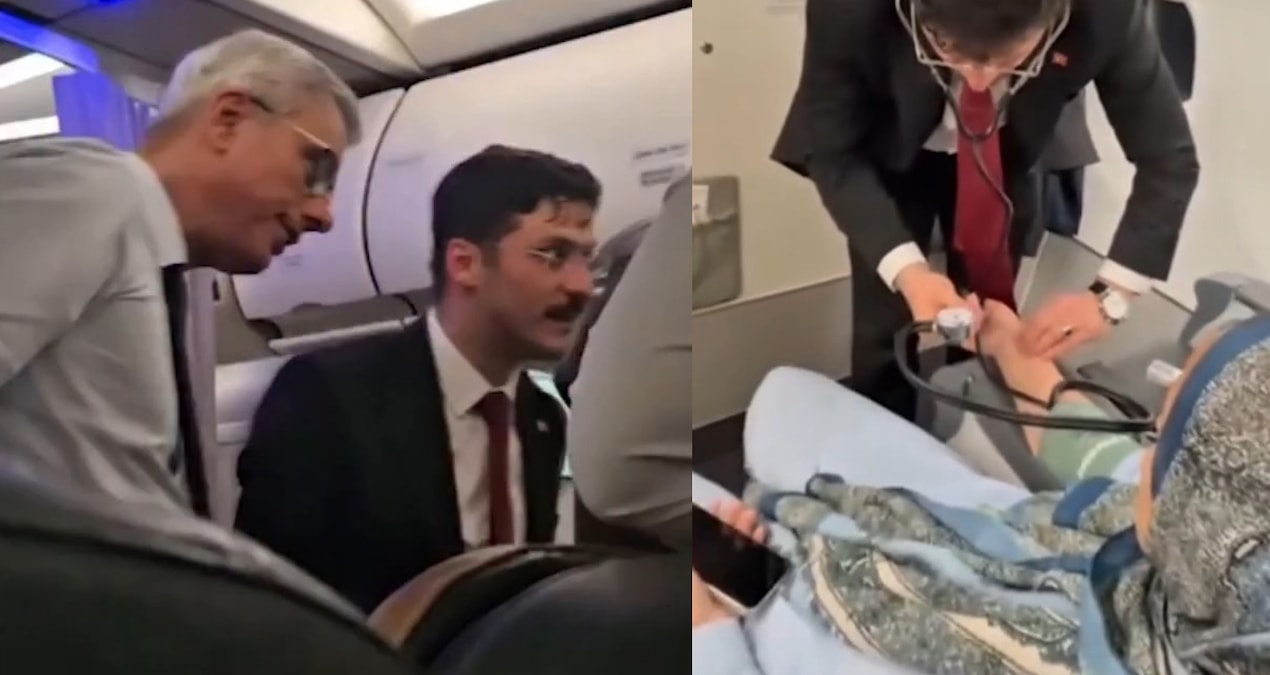 Uçakta rahatsızlanan yolcuya Bakan Memişoğlu müdahale etti