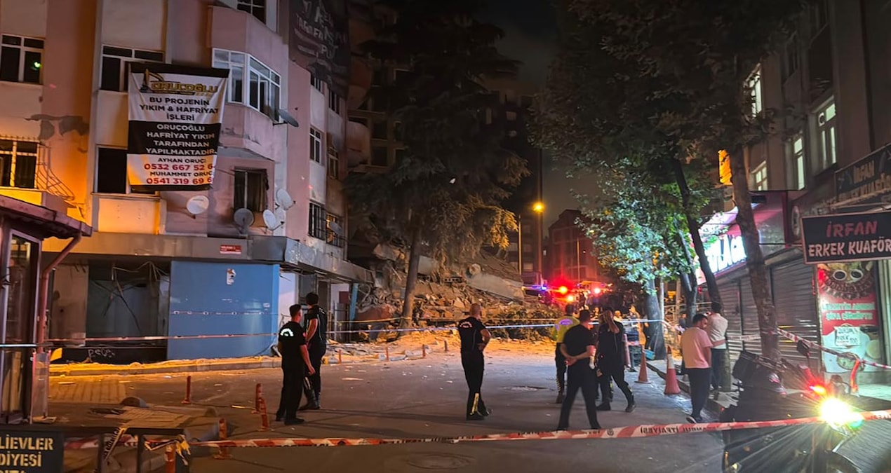 İstanbul Bahçelievler'de 4 katlı bina çöktü