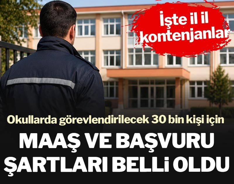 Okullarda görevlendirilecek 30 bin kişi için maaş ve başvuru şartları belli oldu