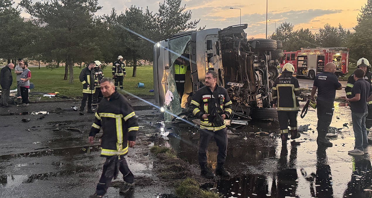 Kayseri’de Feci Kaza: Otobüs ile Tanker Çarpıştı, 35 Yaralı