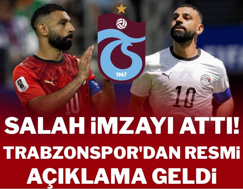 Trabzonspor Salah'ı resmen açıkladı! Yılın transferinde mutlu son