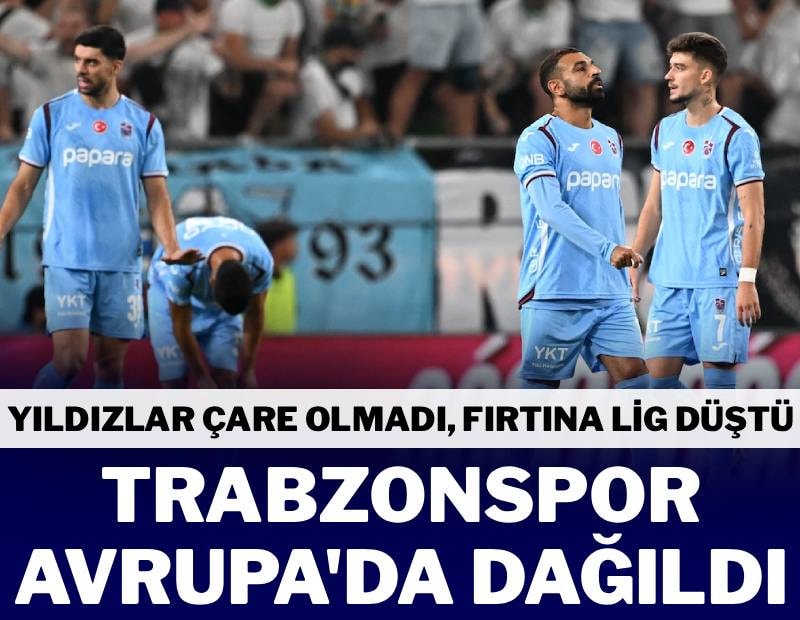 Trabzonspor Konferans’a düştü! Bordo-mavililer 9 kişi kaldığı maçta dağıldı