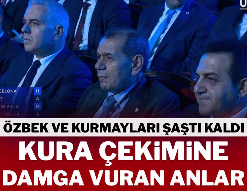 Kura çekimine damga vuran anlar! Galatasaray heyetinin yüz ifadeleri dikkat çekti