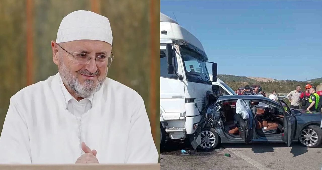 Nakşibendi tarikatının önde gelen ismi otomobiliyle kamyonun altında kaldı