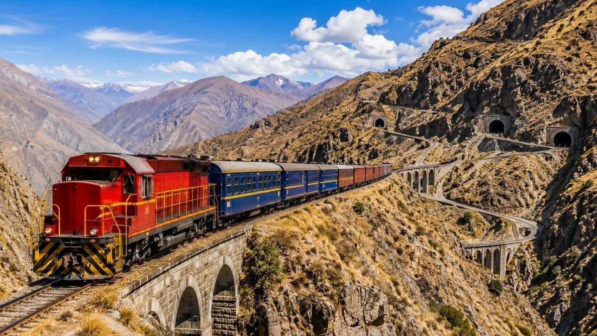 Dağları delik deşik edip içinden treni geçirdiler