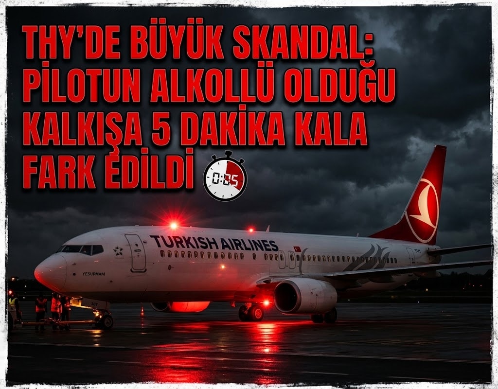 THY’de büyük skandal: Pilotun alkollü olduğu kalkışa 5 dakika kala fark edildi