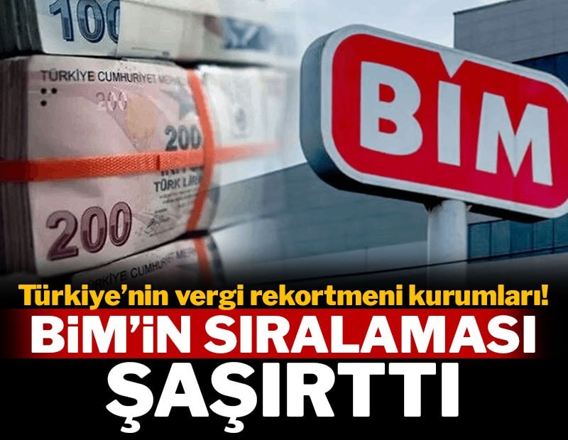 Türkiye'nin vergi rekortmeni kurumları! BİM'in sıralaması şaşırttı