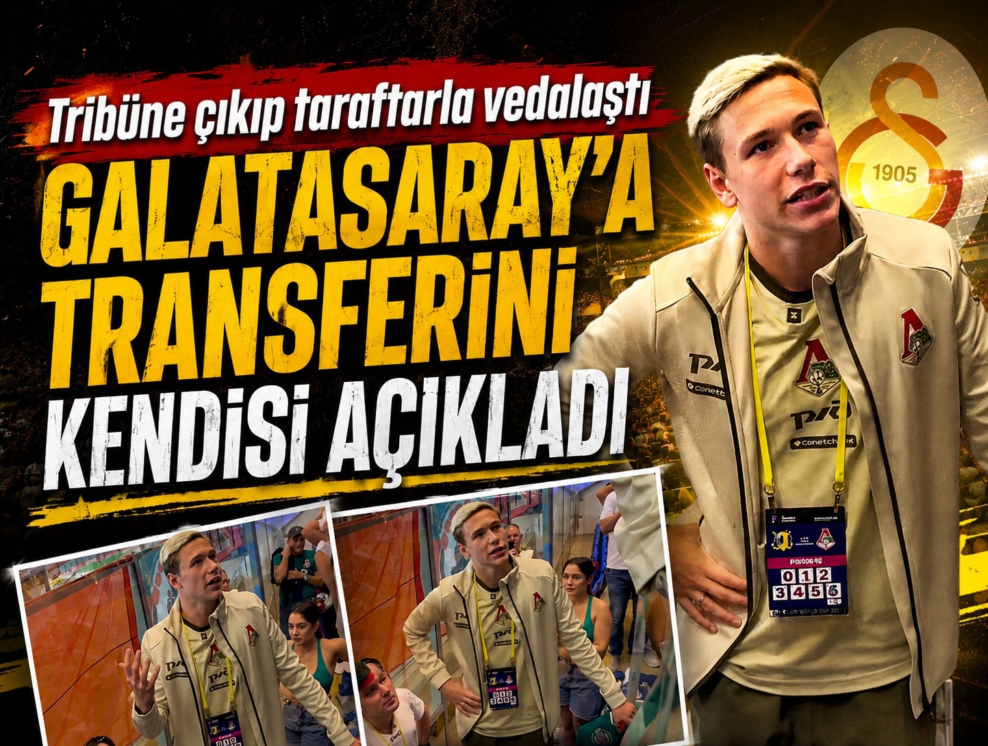 Galatasaray'ın yeni yıldızı taraftarla vedalaştı