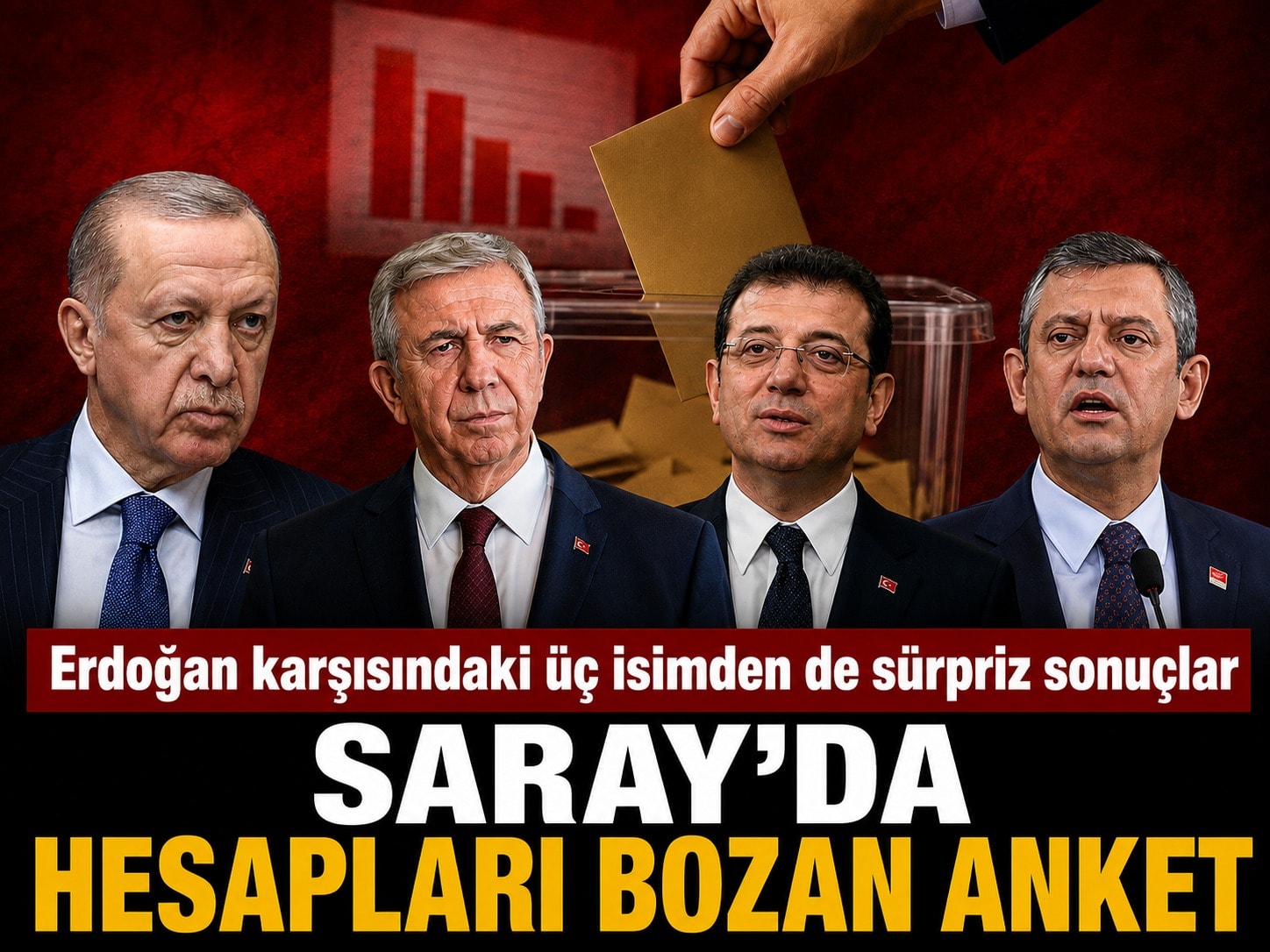Saray'da hesapları bozan anket: Erdoğan'ın karşısındaki üç isimden sürpriz sonuçlar