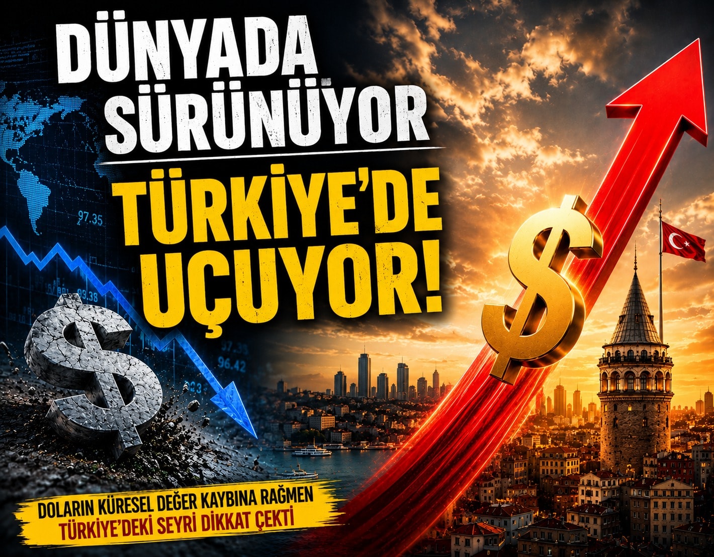 Dünyada sürünüyor Türkiye'de uçuyor