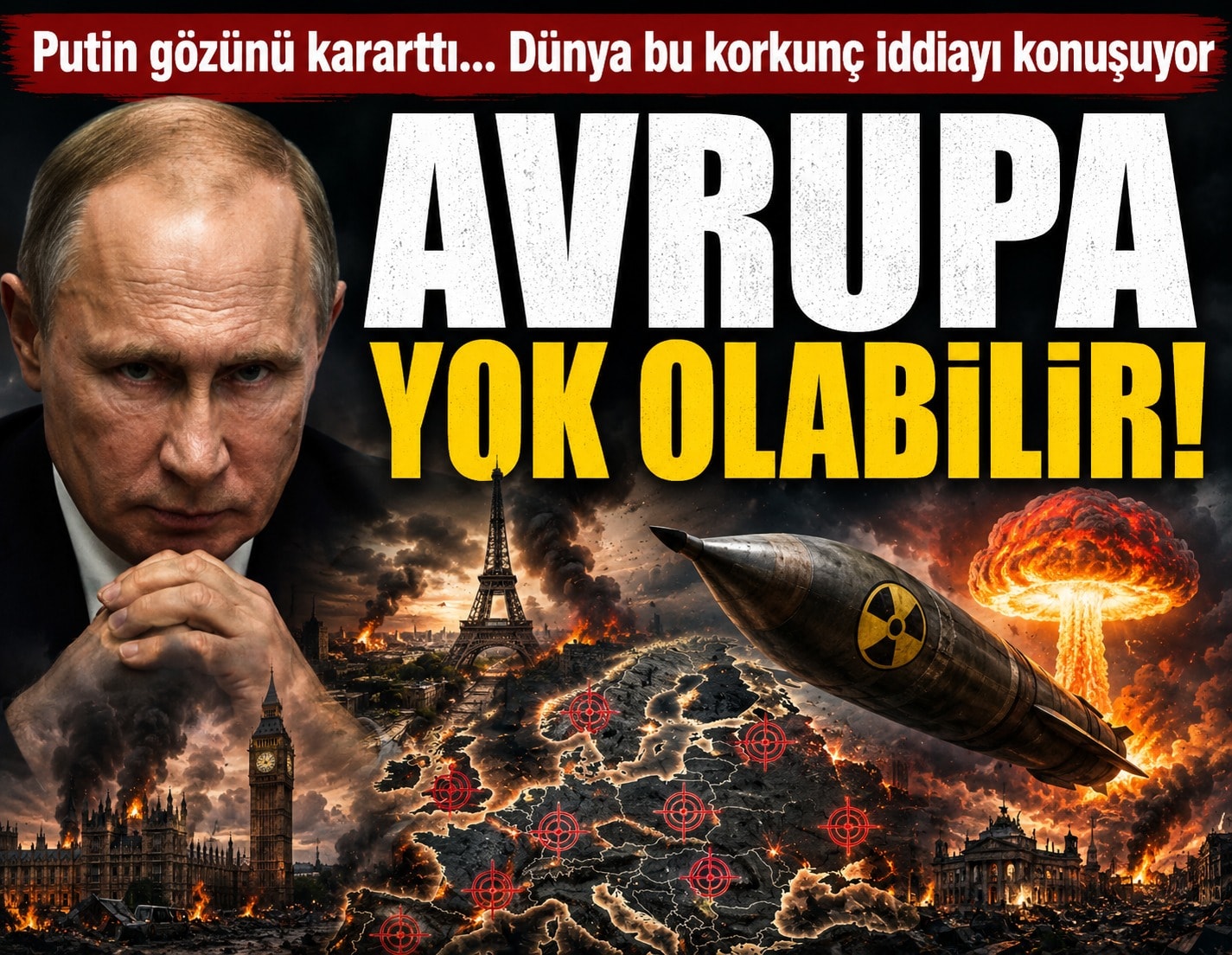 Putin gözünü kararttı... Dünya bu korkunç iddiayı konuşuyor: 'Avrupa yok olabilir'