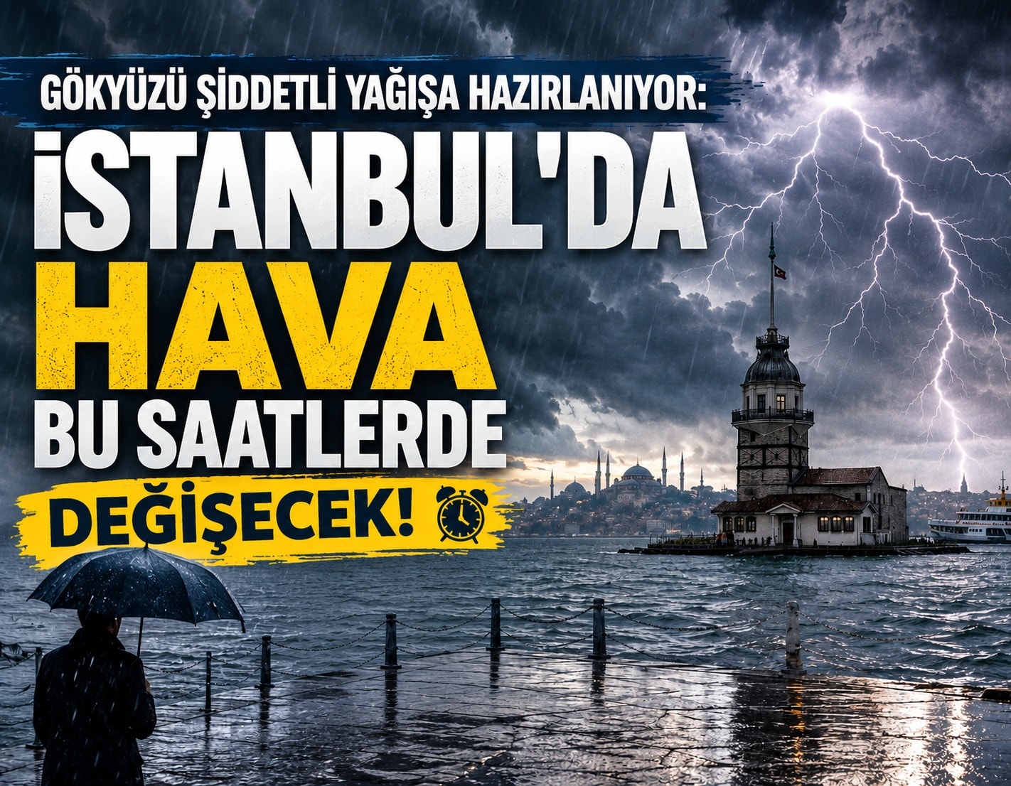 Gökyüzü şiddetli yağışa hazırlanıyor: İstanbul'da hava bu saatlerde değişecek