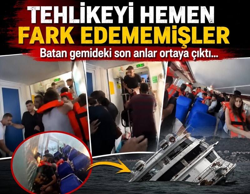 Batan gemideki son anlar... Tehlikeyi  fark edememişler