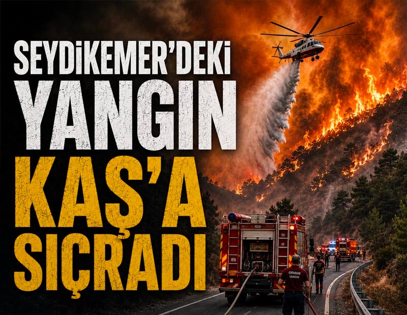 Muğla Seydikemer'de çıkan yangın Kaş'a sıçradı