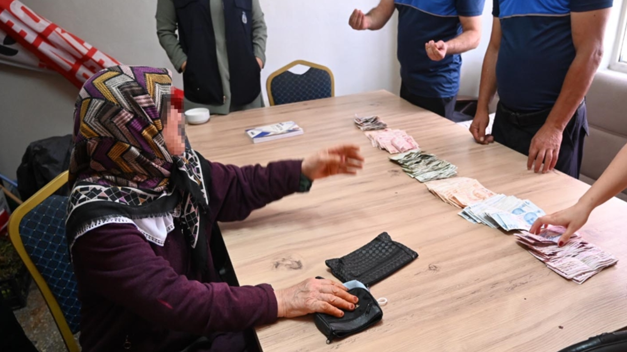 Dilencinin üzerinden 25 bin lira çıktı