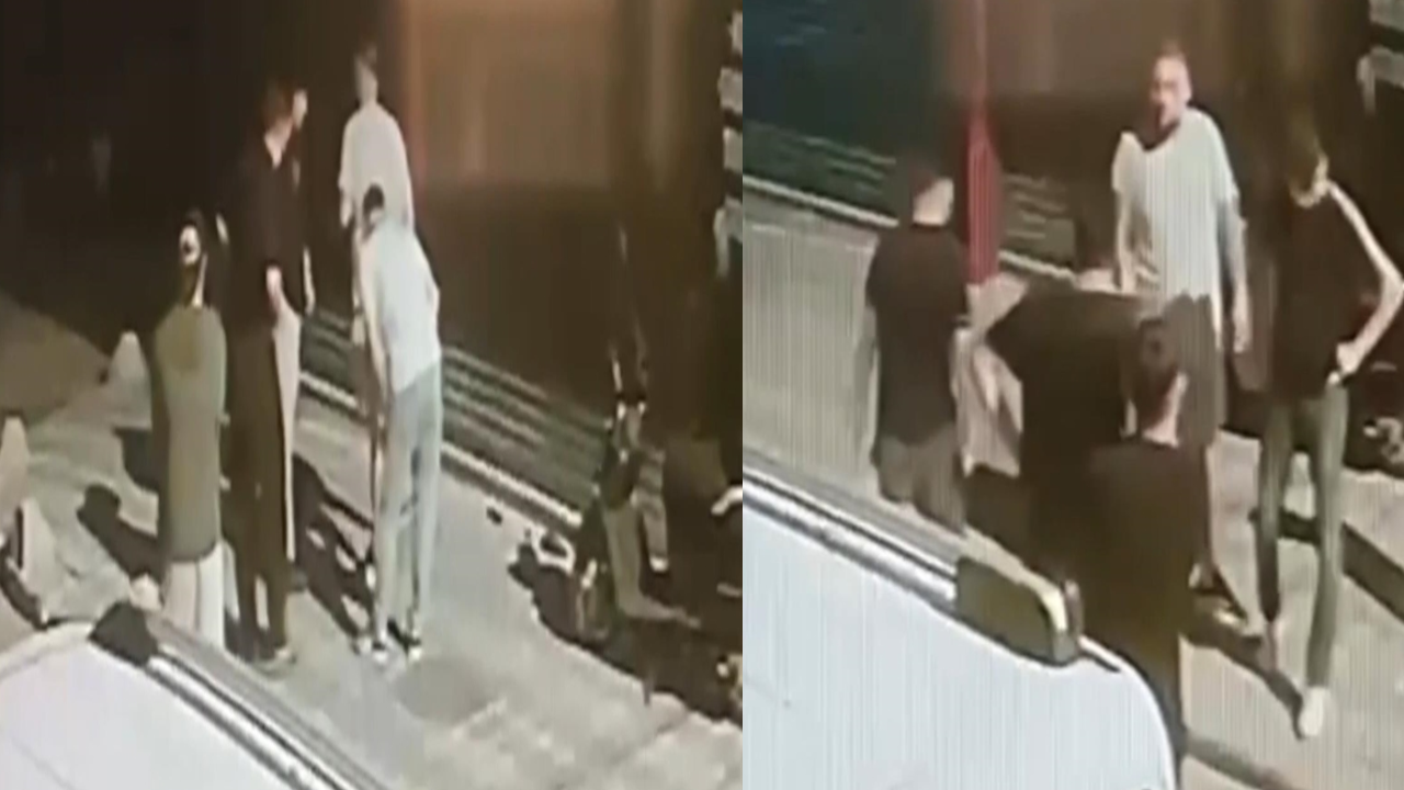 Zeytinburnu'nda sokak ortasında bıçaklı saldırı kamerada