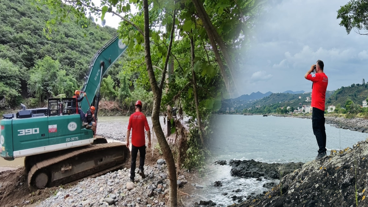 Giresun'da selde kaybolan dayı ve yeğeni 4 gündür bulunamadı