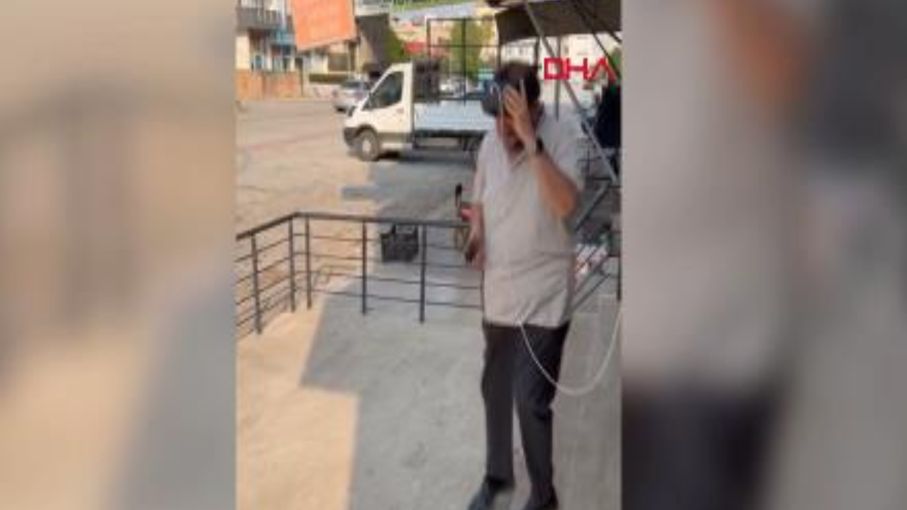 Patrondan çatıdaki işçilere dronla soğuk içecek servisi