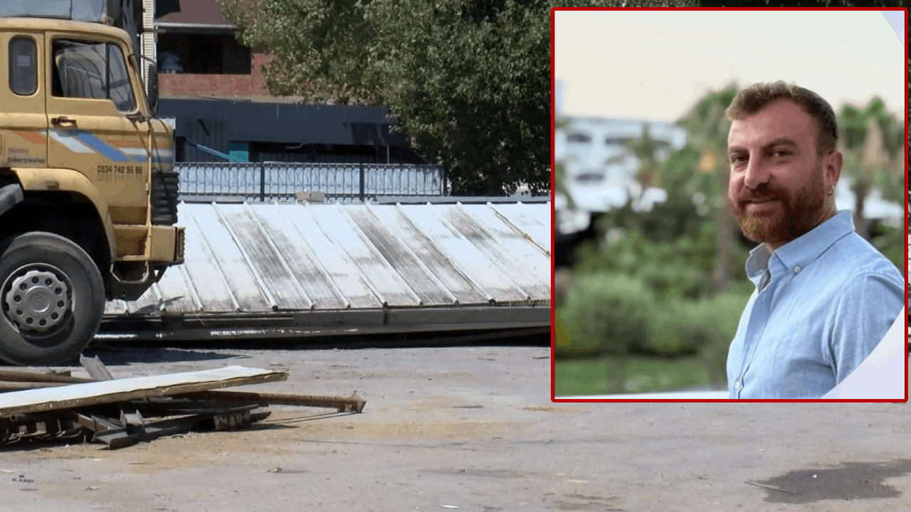 Çelik çatının altında kalan mühendis feci şekilde can vardi