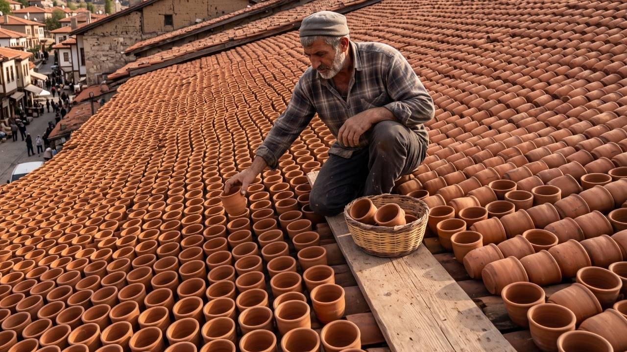 Çatıya 7 bin bardak dizip keşfettiler: Klimayı aratmıyor