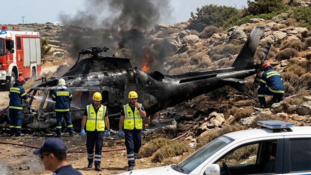 Yunanistan'da helikopter kazası: 3 kişi hayatını kaybetti