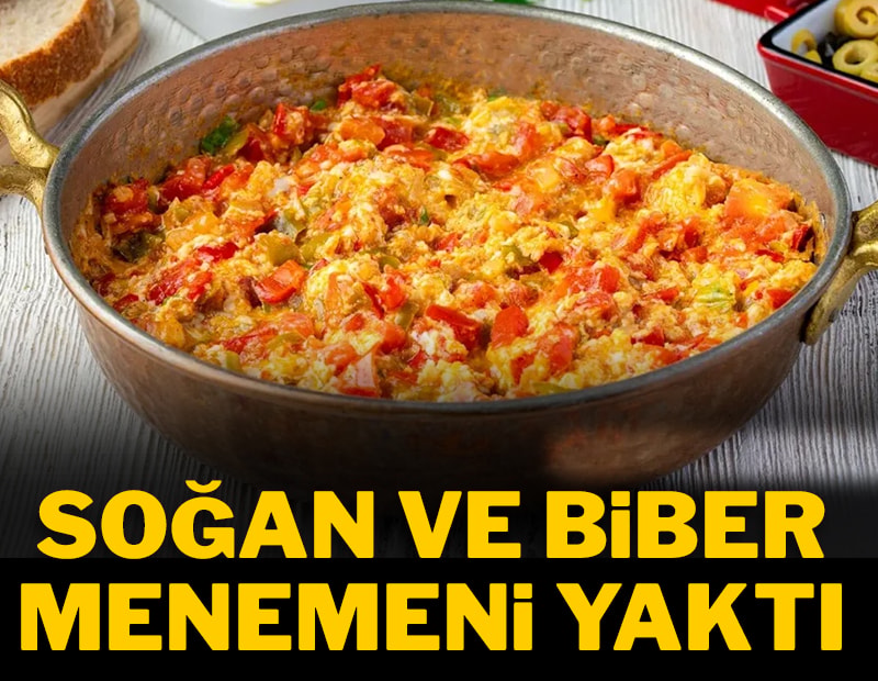 Soğan ve biber menemeni yaktı
