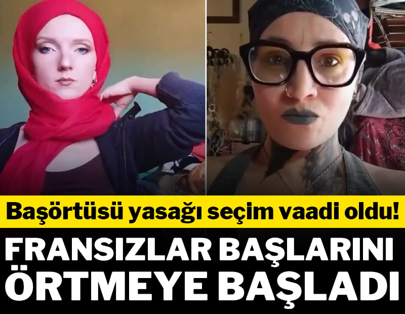 Le Pen yasaklamak istedi, Fransız kadınlardan başörtülü protesto