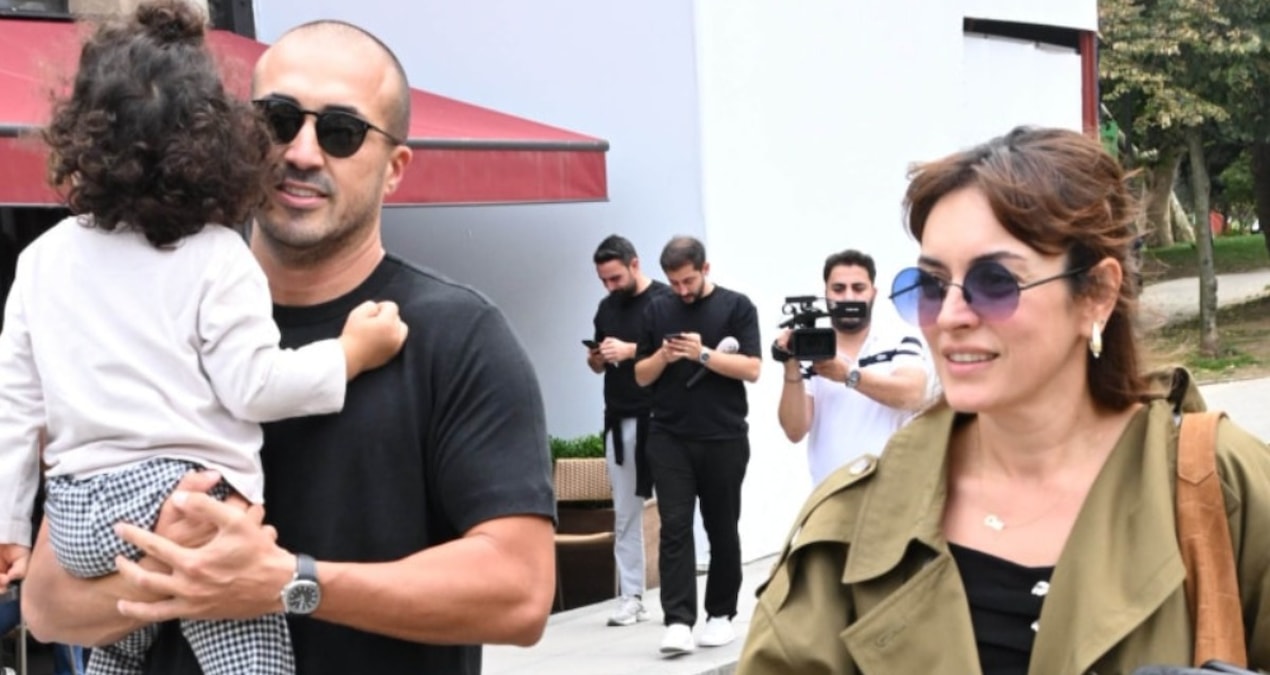 Ezgi Mola eski eşiyle görüntülendi: Oğulları Can'ı parka götürdüler