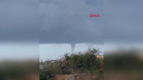 Alanya'da denizde hortum çıktı