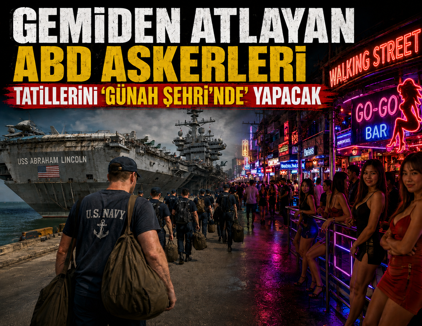 Gemiden atlayan ABD askerleri tatillerini 'Günah Şehri'nde' yapacak