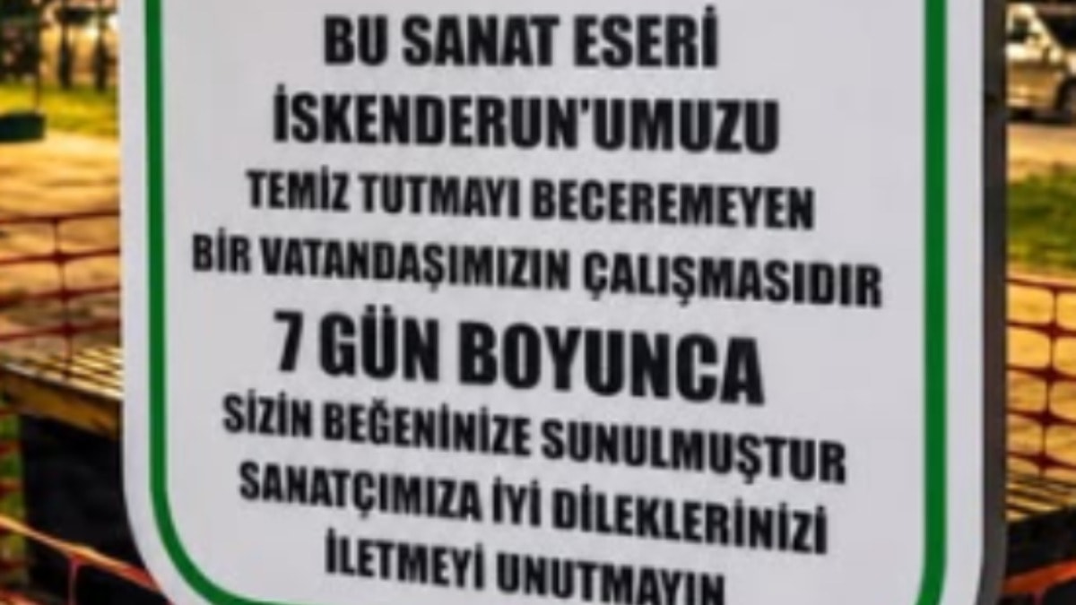 Belediyeden çöpleri yere atanlara ibretlik gönderme