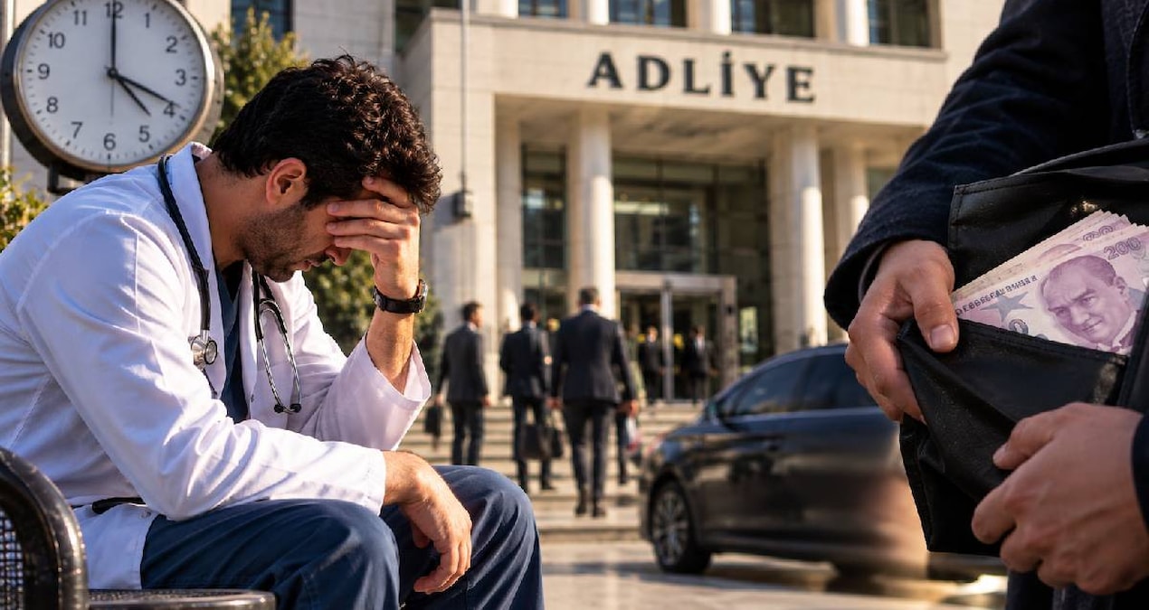 Konya'da film gibi olay: Doktoru 12 saat adliye önünde bekletip 8 milyon lirasını aldılar