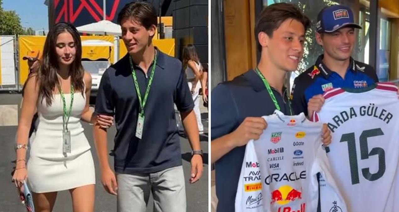 Arda Güler sevgilisi Duru Nayman’la Formula 1’de: Max Verstappen’le forma takası