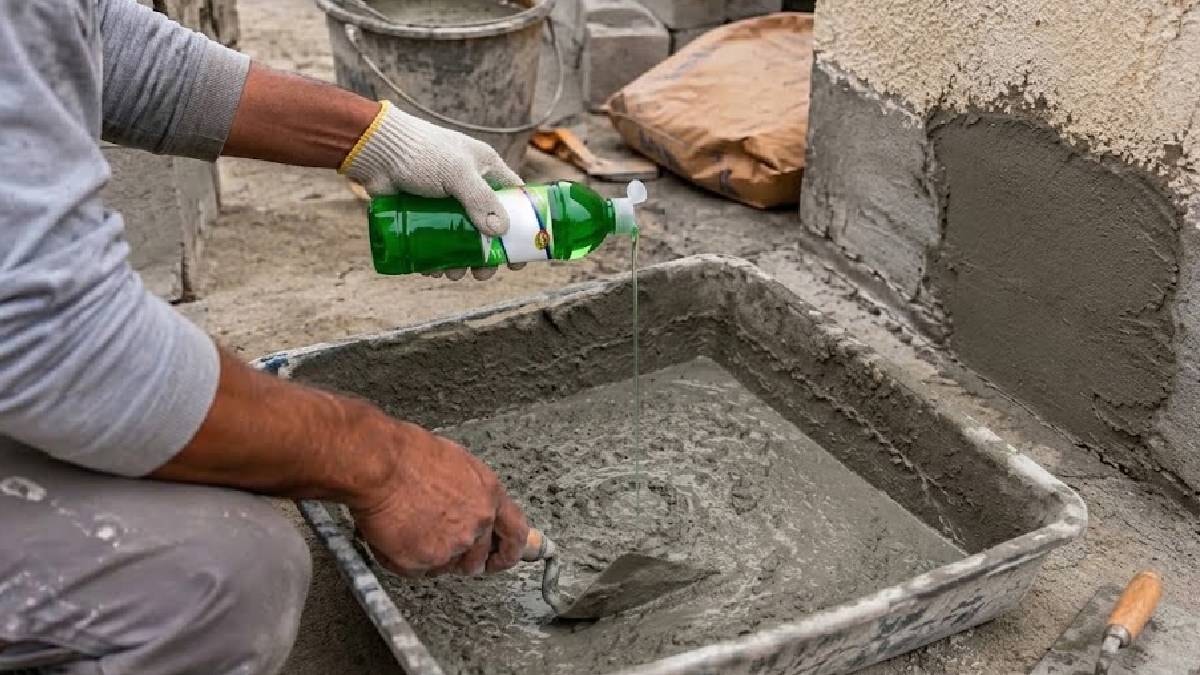 Beton harcına bulaşık detarjanı döktü felaketi yaşadı