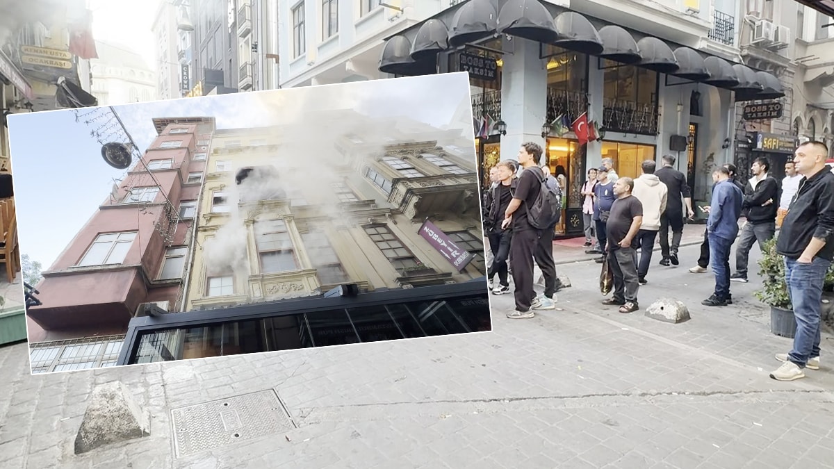 Beyoğlu'nda 6 katlı restoranda yangın