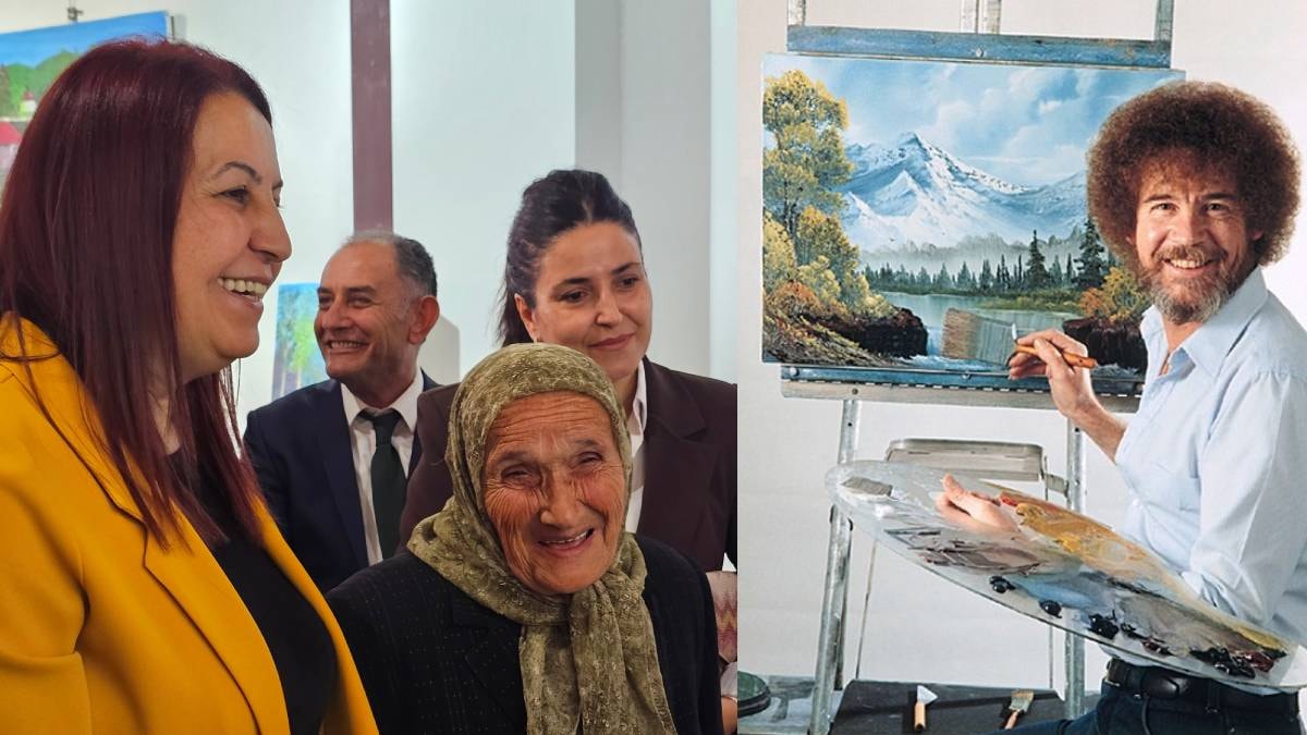 Televizyonda izlediği ressam Bob Ross hayatını değiştirdi: 81 yaşında 2. sergisini açtı!