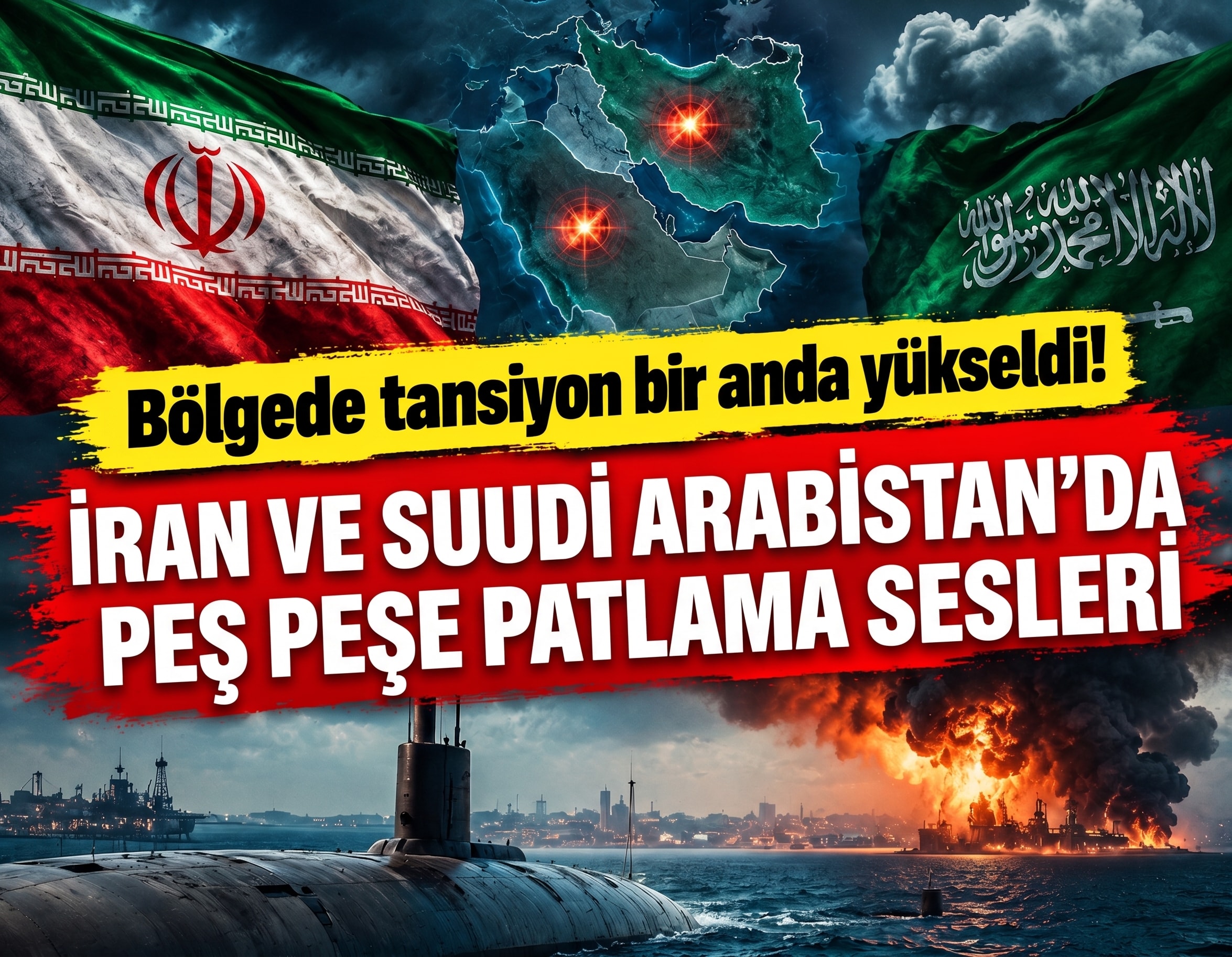 Bölgede tansiyon bir anda yükseldi: İran ve Suudi Arabistan’da peş peşe patlama sesleri