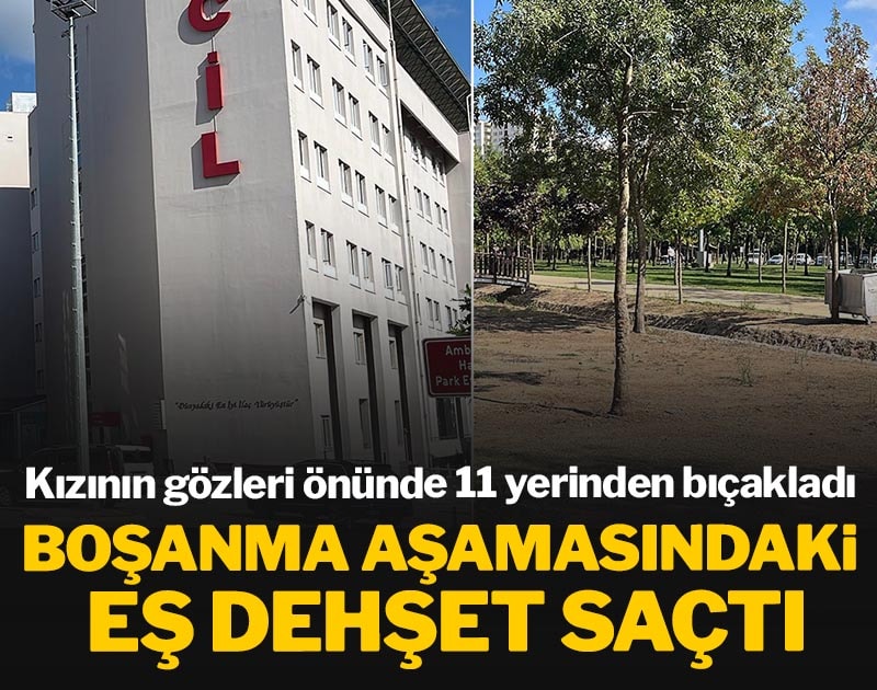 Boşanma aşamasındaki eş dehşet saçtı: Kızının gözleri önünde 11 yerinden bıçakladı