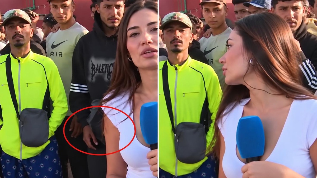  İspanyol muhabir canlı yayında taciz edildi! Arkasından dokunuldu profesyonelliğini korudu