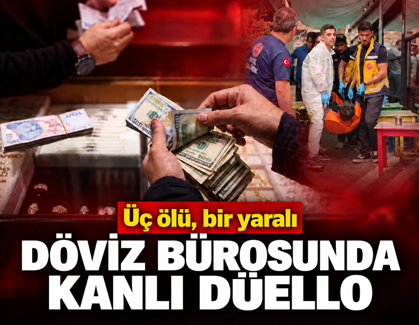 Döviz bürosunda kanlı düello: 3 ölü 1 yaralı