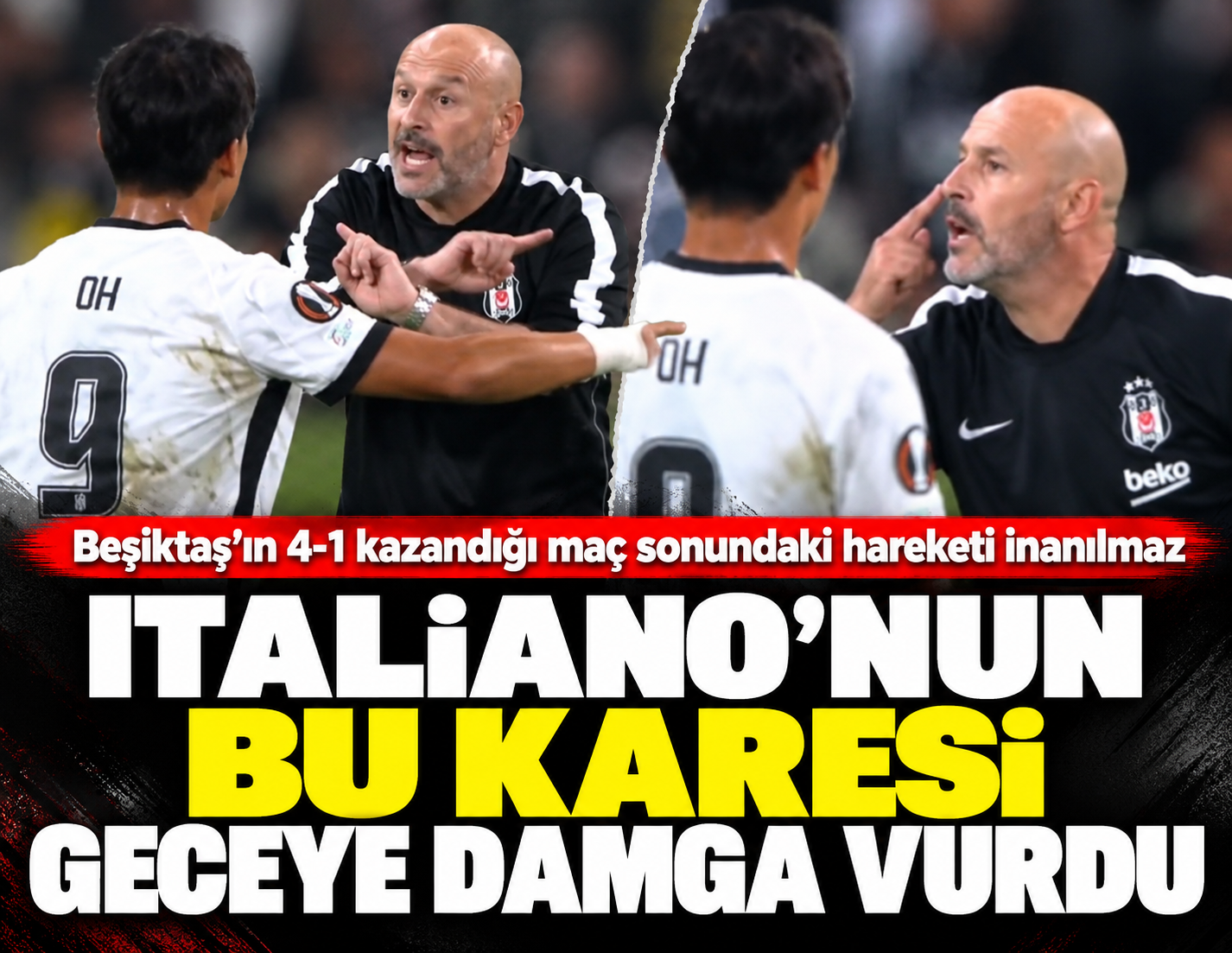 Italiano'nun bu karesi geceye damga vurdu: 4-1 kazandığı maçın sonundaki hareketi inanılmaz