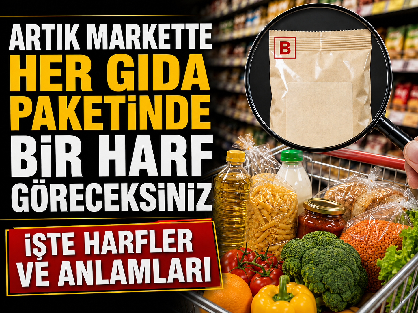 Artık marketlerde her gıda paketinde bir harf göreceksiniz: İşte harfler ve anlamları