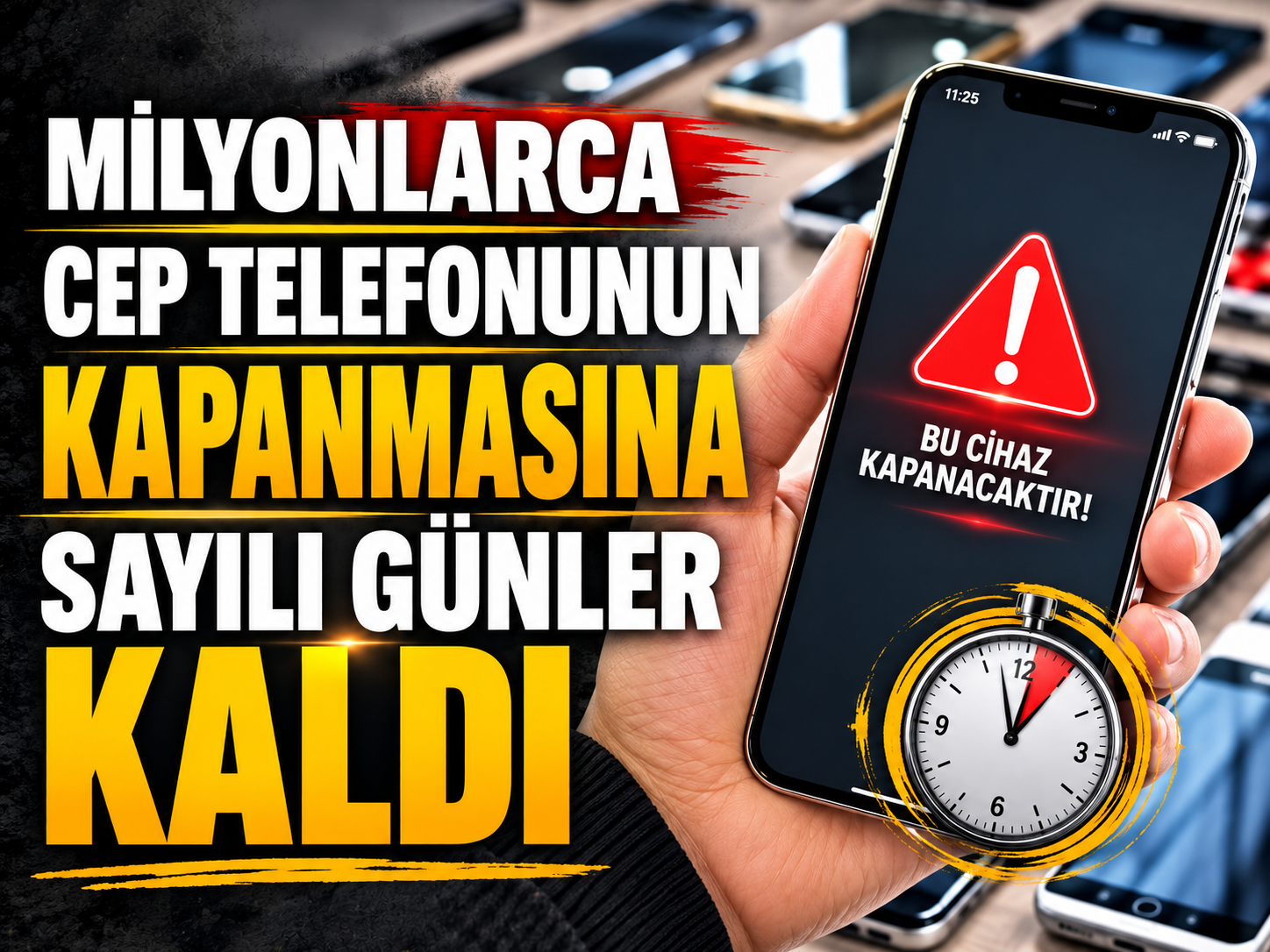 Milyonlarca cep telefonunun kapanmasına sayılı günler kaldı 
