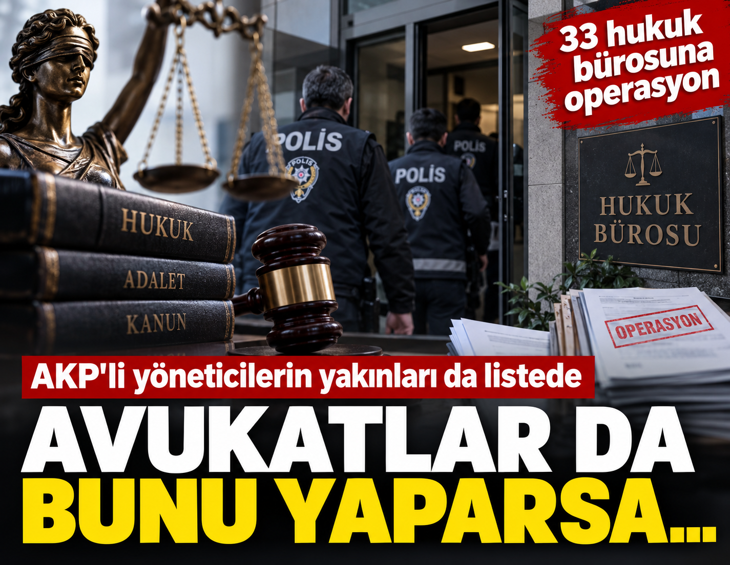 39 hukuk bürosuna operasyon: 31 avukat hakkında gözaltı kararı! AKP’li isimler de listede