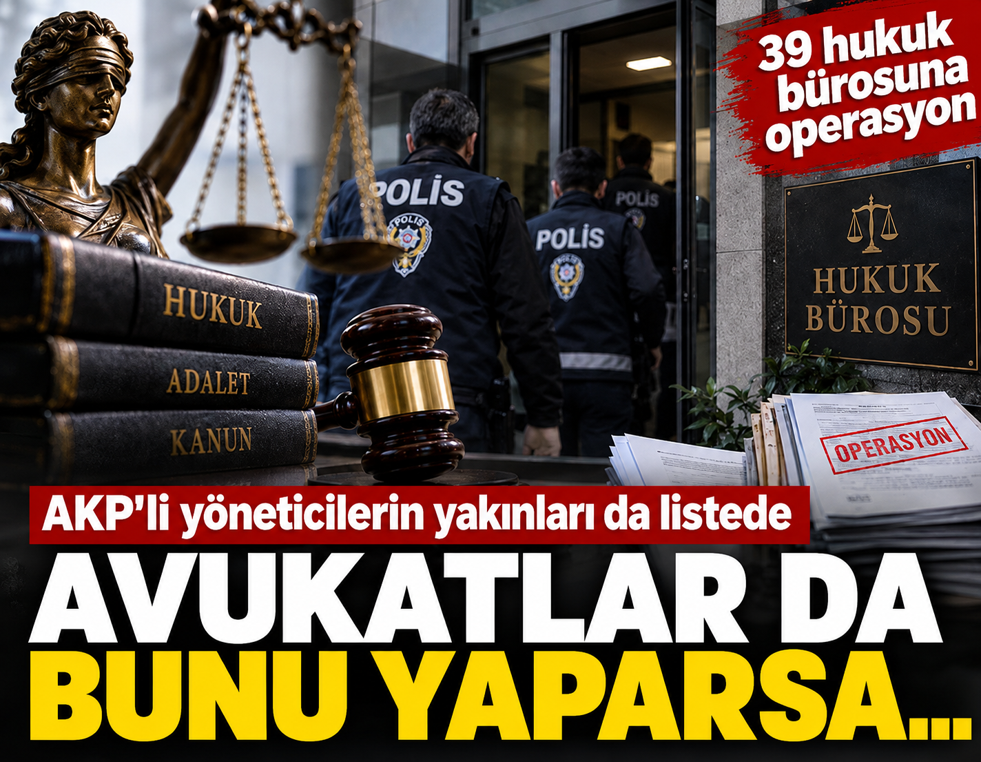 39 hukuk bürosuna operasyon: 31 avukat hakkında gözaltı kararı! AKP’li isimler de listede