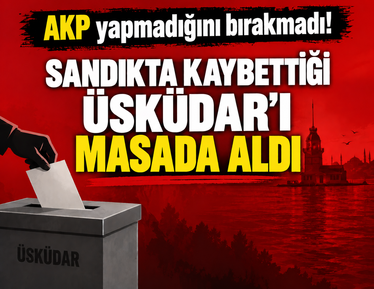 AKP yapmadığını bırakmadı: Sandıkta kaybettiği Üsküdar'ı masada aldı