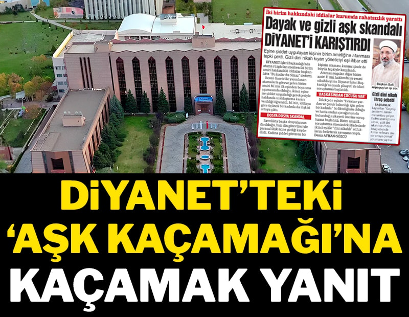 Diyanet’teki  ‘aşk kaçamağı’na kaçamak yanıt