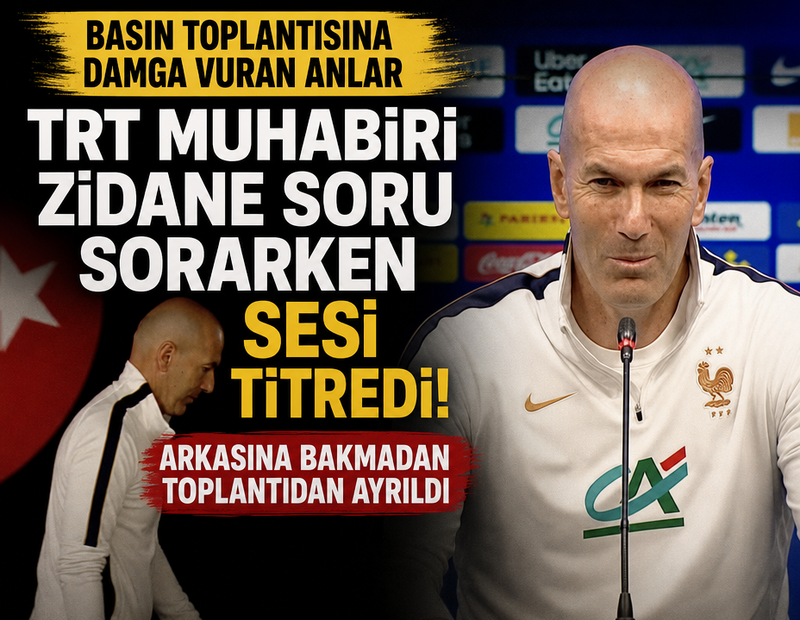 TRT muhabirinin Zidane sorusu olay oldu! Sesi titreyerek sordu Fransız teknik adam şaşkına döndü